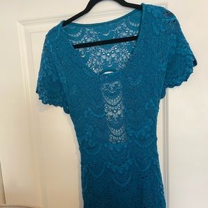 Blue Lace Nightcap Dress